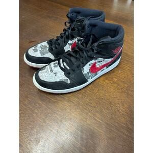 Nike Air Jordan 1 High Top Sneakers Men 10 Newspaper Air Times Basketball Baller